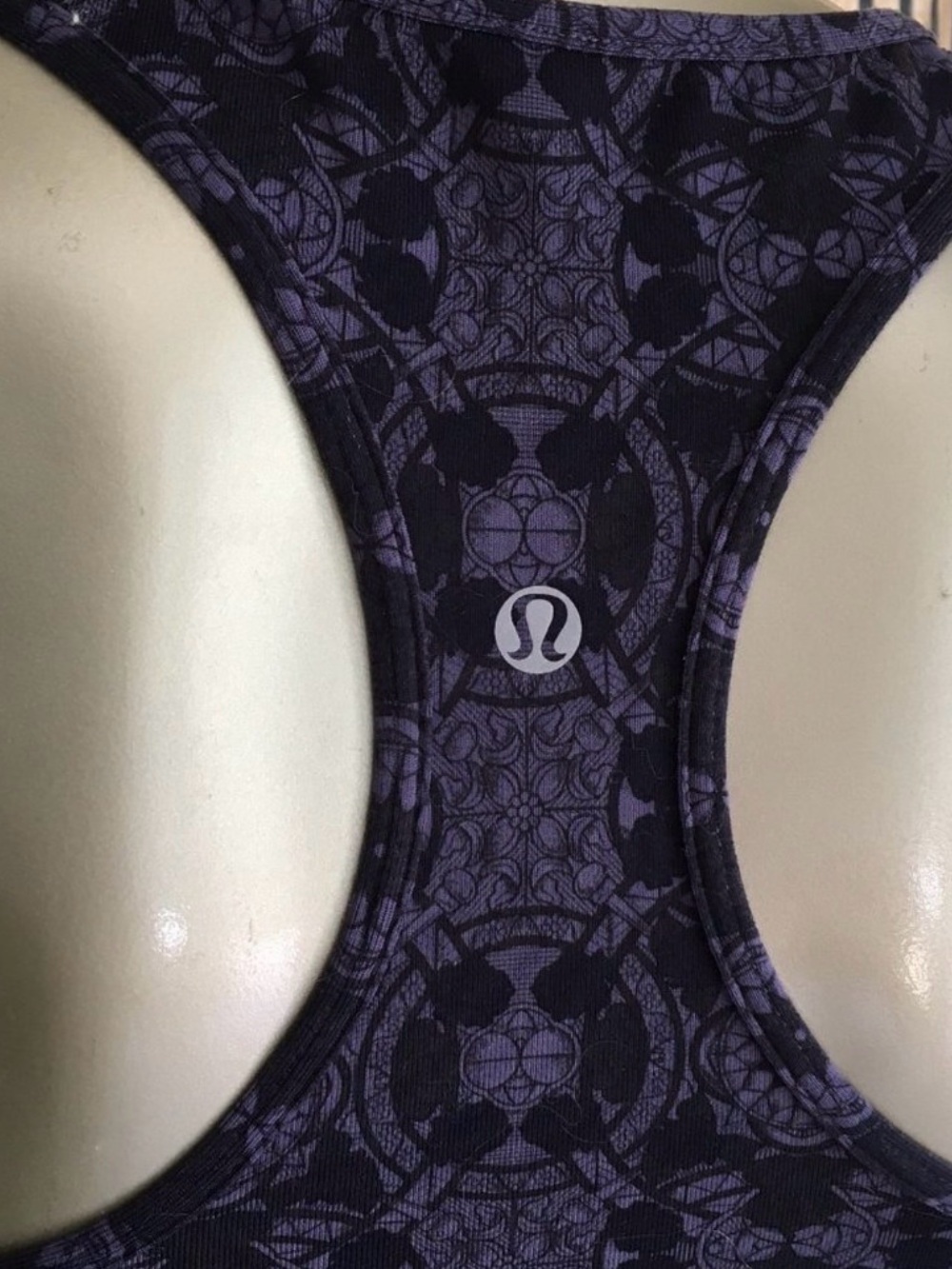lululemon athletica Purple and Black Patterned Racerback Tank Top - Picture 6 of 6